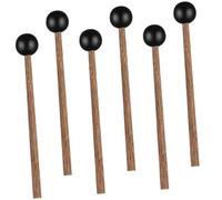 ARTSEWPLY 3 Pairs Ethereal Drum Mallets with Ergonomic Handles Smooth Polished Percussion Sticks for Tongue Drum and Xylophone Rubber Heads for Tone Professional Accessory