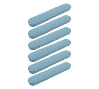 ARTSEWPLY 3 Pairs Non-Slip Commode Chair Armrest Replacement Pads for Elderly Patients, Portable Bedside Toilet Chair Accessories with Blue Folding Arm Caps