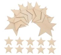 ARTSEWPLY 30pcs Blank Wooden Star Shaped Cutouts for Crafts Unfinished Wood Art for DIY Holiday Decorations Family Bonding Fine Motor Skill Development and Creative Wall Decor
