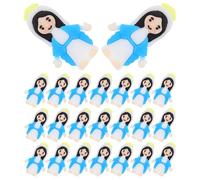 ARTSEWPLY 30pcs Blue Virgin Mary Mini Figurines Religious Easter Decorations Miniature Baptism Party Statues Christian Holiday Figurines for Table Display