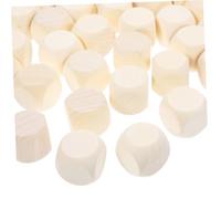 ARTSEWPLY 30Pcs Large Unfinished Wooden Dice Blank Square Blocks DIY Craft Accessories for Creative Painting and Engraving Boost Imagination and Problem Solving Skills