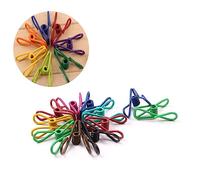 ARTSEWPLY 32 Pcs Colorful Multi Purpose Clothesline Utility Clips Strong Grip Steel Wire Pegs for Clothes Bag Sealing Paper Holding Reusable Household Clips Random Color