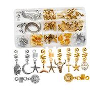 ARTSEWPLY 33pcs Dreadlocks Jewelry Set Hair Beads Braid Rings Decorations for Street Photography Parties