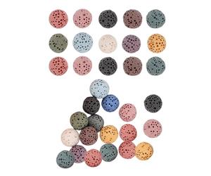 ARTSEWPLY 33pcs Volcanic Lava Essential Oil Diffuser Beads, 10mm round No-hole Aromatherapy Stones for Car, Home and Office Fragrance Diffuser, Mixed Color Natural Aroma Stones