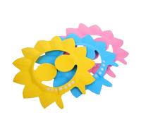 ARTSEWPLY 3pcs Adjustable Leaves Shape Shampoo Hat for Shower Cap with Ear Protection Bath Hair Shield for Blue Pink Yellow