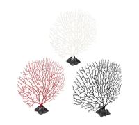ARTSEWPLY 3Pcs Artificial Coral Ornaments Sushi Plate Decoration Realistic Cold Dish Embellishments for Sashimi Serving Plate Creative Food-Grade Display Accent