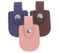 ARTSEWPLY 3pcs Cuticle Scissor Covers Manicure Tool Protectors with Dead Skin Scissor Sleeve Set in Dark Brown, Light Pink and Dark Blue for Nail Grooming and Pedicure Use