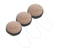 ARTSEWPLY 3pcs Double-Sided Exfoliating Face Pads with Bamboo Charcoal and Walnut Seed Natural Facial Cleansing Sponges for Deep Pore Cleansing Oil Removal and Gentle Makeup Removal Reusable