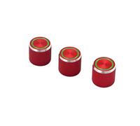 ARTSEWPLY 3pcs Electric Guitar Volume Control Knobs Cap Red with Green Ring Replacement Guitar Tone Control Knobs Gd137