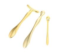 ARTSEWPLY 3pcs Eye Cream Applicator Golden Eye Massage Spoon Ice Cream Stick Diamond Spatula Promotes Absorption Reduces Puffiness Smooths Wrinkles Beauty Tools