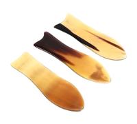 ARTSEWPLY 3pcs Fish-Shaped Natural Buffalo Horn Gua Sha Scraping Plates Massage Tool Set for Acupoint Therapy and Full Body Massage