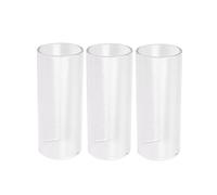 ARTSEWPLY 3pcs Glass Guitar Slides with Smooth Gliding Surface and Accentuates Middle Harmonics, White Bottleneck Slide for Acoustic and Electric Guitar Players, Size 6.1x2.65x2.65cm,