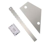 ARTSEWPLY 3pcs Guitar Leveling Ruler Set Including Notched Straight Edge String Action Gauge Fretboard Height Measure Precision Guitar Neck Tool Maintenance