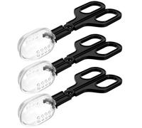 ARTSEWPLY 3pcs Hamster Poop Scoop Plastic Catcher with Air Strong Bite Force Waste Picker Clamp for Small Animals Guinea Pigs Reptiles Feeding and Cleaning Tool with Scissor Handle Design