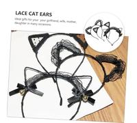 ARTSEWPLY 3pcs Lace Cat Ear Hair Bands Lightweight Headbands for Women Party Cosplay Accessories Fashionable Headdress for Daily Use and Evening Events