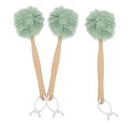 ARTSEWPLY 3pcs Long Handle Shower Brush Adorable Back Scrubber for Exfoliating and Cleaning Durable Bathing Supply for Reach for All Ages