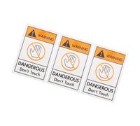 ARTSEWPLY 3pcs Machine Warning Decals Do Not Touch Sign Stickers with Strong Adhesive Clear Safety Warning Labels for Equipment and Prevention