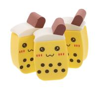ARTSEWPLY 3pcs Milk Tea Cup Makeup Puff Wet Dry Foundation and Concealer Pads for Contouring Expands When Wet Versatile Cosmetic Applicator for Application