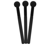 ARTSEWPLY 3Pcs Multi Function Concealer Brushes for Face Makeup Soft Durable Latex Sponge Applicators with Fine Rounded Heads Dual Wet Dry Use Portable Black Cosmetic Tools for Women