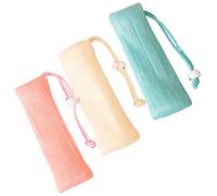 ARTSEWPLY 3pcs Multi-layer Mesh Soap Bar Pouch with Drawstring for Travel and Bathroom Quick Foaming Net for Rich Bubbles Suitable for Handmade Soap and Facial Cleansers in Pink Green