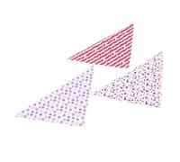 ARTSEWPLY 3PCS Patriotic Dog Bandanas Adjustable Triangle Bibs with Usa Flag Star Pattern for Dogs Soft Drool Absorbing Pet Accessories for Independence Day Festivities