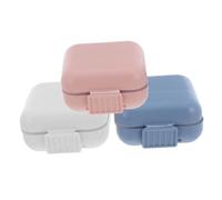 ARTSEWPLY 3pcs Portable Pill Organizer Travel Medicine Container with Airtight Seal Lightweight Pill Holder for Vitamins Supplements Liver Medication Storage