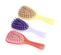 ARTSEWPLY 3pcs Portable Shower Comb Wide Tooth Detangler Brush for Wet Dry Hair Scalp Massage Function Ergonomic Long Handle for Women Sensitive Scalps Pink Yellow Purple
