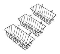 ARTSEWPLY 3pcs Rabbit Hay Feeder Heavy-duty Iron Frame Black Hay Holder for Cage Bunny and Small Pets Feeding