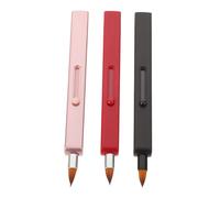 ARTSEWPLY 3pcs Retractable Lipstick Brush Double Ended with Protective Cover Soft Nylon Bristles Smooth Applicator Portable Makeup Tool for Precise Lip Color Application at Home Office