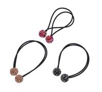 ARTSEWPLY 3pcs Rhinestone Hair Rope Bands Fashion Hair Ties for Women Elastic Bands Tie Ponytail Holders Random Color