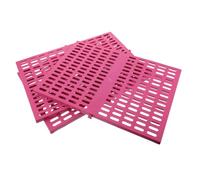 ARTSEWPLY 3pcs Small Animal Plastic Feet Pads Rabbit Cage Floor Mat with Ventilated Design Chew Pet Foot Pads for Bunny Guinea Pig Cat Cage Pink