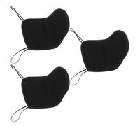 ARTSEWPLY 3pcs Violin Chin Rest Pad Cotton Black for 3/4 4/4 Violin, Comfortable Support for Solo Practice