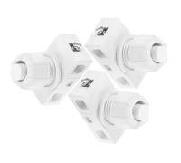 ARTSEWPLY 3pcs White Momentary Push Button Switch for Light Control Abs Copper Material Self-reset Design for Household Electrical and Mechanical Equipment