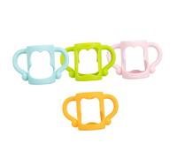 ARTSEWPLY 4 pcs Silicone Bottle Handles Grip Feeding Bottle Sleeve with Comfortable Non-Slip Silicone Easy to Install Protective for Feeding