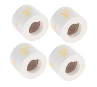 ARTSEWPLY 4 Rolls Thank You Stickers Roll Elegant Transparent Gold Accent Labels for Small Business Packaging Baking and Special Events of Self Adhesive Round Stickers