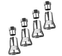 ARTSEWPLY 4 Sets Chrome Valve Stem Caps and Sleeves for Tpms Compatible American Cars and Trucks Aluminum Alloy Wear Resistant and Easy to Install Tire Valve Stem Kit