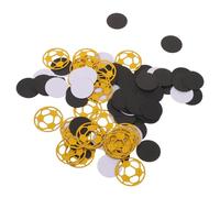 ARTSEWPLY 400PCS Football Confetti Party Supplies Lightweight Soccer Theme Decoration for Birthday Celebrations Sports Gatherings and Easy Cleanup Event Decor in Gold and Black