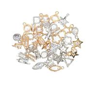 ARTSEWPLY 40Pcs Assorted Crystal Zirconia Pendant Charms for DIY Jewelry Making Elegant Hanging Ornaments for Necklaces Bracelets Keychains More Easy to Use