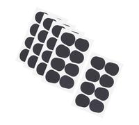 ARTSEWPLY 40pcs Black Oval Sax Mouthpiece Pads Adhesive Cushions for Clarinet Saxophone Teeth Protection Non-slip Comfort Thin Patch for Beginner Musicians