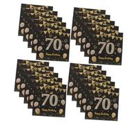 ARTSEWPLY 40pcs Kitchen Paper Towels Anniversary Napkins Wedding Dessert Napkin Paper Party Beverage for Birthday Women 70th Birthday Decorations Party Black