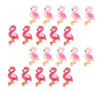 ARTSEWPLY 40Pcs Resin Flamingo Phone Case Charms DIY Phone Cover Accessories Pink Red Ornaments for Crafts and Headdress Decoration