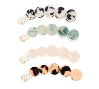 ARTSEWPLY 4pcs Acetate Round Hair Barrettes for Women Elegant Fashionable Accessories for Styling and Gift Giving