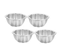 ARTSEWPLY 4pcs Aluminum Alloy Egg Tart Molds Mini Baking Cups for Jelly Pudding Desserts Compact Lightweight Cake Moulds for Cupcakes Muffins Quiches and Pastries Easy-Clean Tartlet Tins for