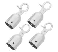 ARTSEWPLY 4pcs Aluminum Alloy Rope End Stopper with Snap Hook Easy Install Cord Lock for Banister Rails Hanging Ropes and Welcome Posts Safety and Decorative Guardrail Accessories
