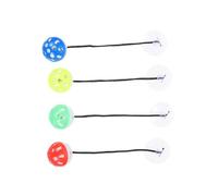 ARTSEWPLY 4Pcs Bearded Dragon with Bell Balls and Suction Cups Reptile Accessories for Climbing Biting and Interactive Play Lizard Enrichment for Tank Exercise