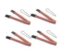 ARTSEWPLY 4Pcs Bohemian Style Braided Ukulele Strap Woven Cotton Shoulder Belt, Adjustable Length, Retro Aesthetic, Wear-Resistant Soft to Touch, for Banjo Ukulele Accessories