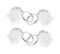 ARTSEWPLY 4pcs Dark Cute Ghost Keychain Charms Playful Cartoon Pendants for Bags Backpacks Purses Car Key Holder Adorable Halloween Party Bag Stuffers for Students Friends