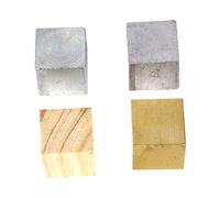 ARTSEWPLY 4pcs Density Blocks for Physics Teaching High Purity Copper Iron Aluminum Wood Cubes with Plastic Storage Case for Science Education and Physical Experiments