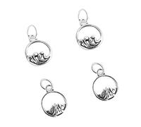 ARTSEWPLY 4pcs Geometric Pendant Charm Hollow Diy Necklace Pendant Jewelry Making Charms for Bracelet Key Chain Romantic Promises