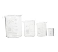 ARTSEWPLY 4pcs Glass Beaker Measuring Cup Set Laboratory Science Equipment for Chemistry Experiments
